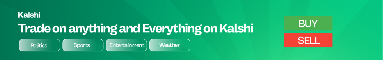 Kalshi — trade on anything. New traders get $10 with code WINPREDITCS.